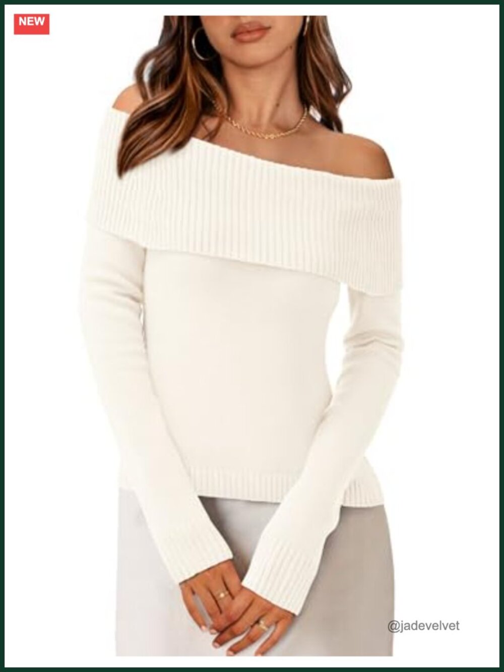 PRETTYGARDEN Off the Shoulder Knit Pullover Sweater